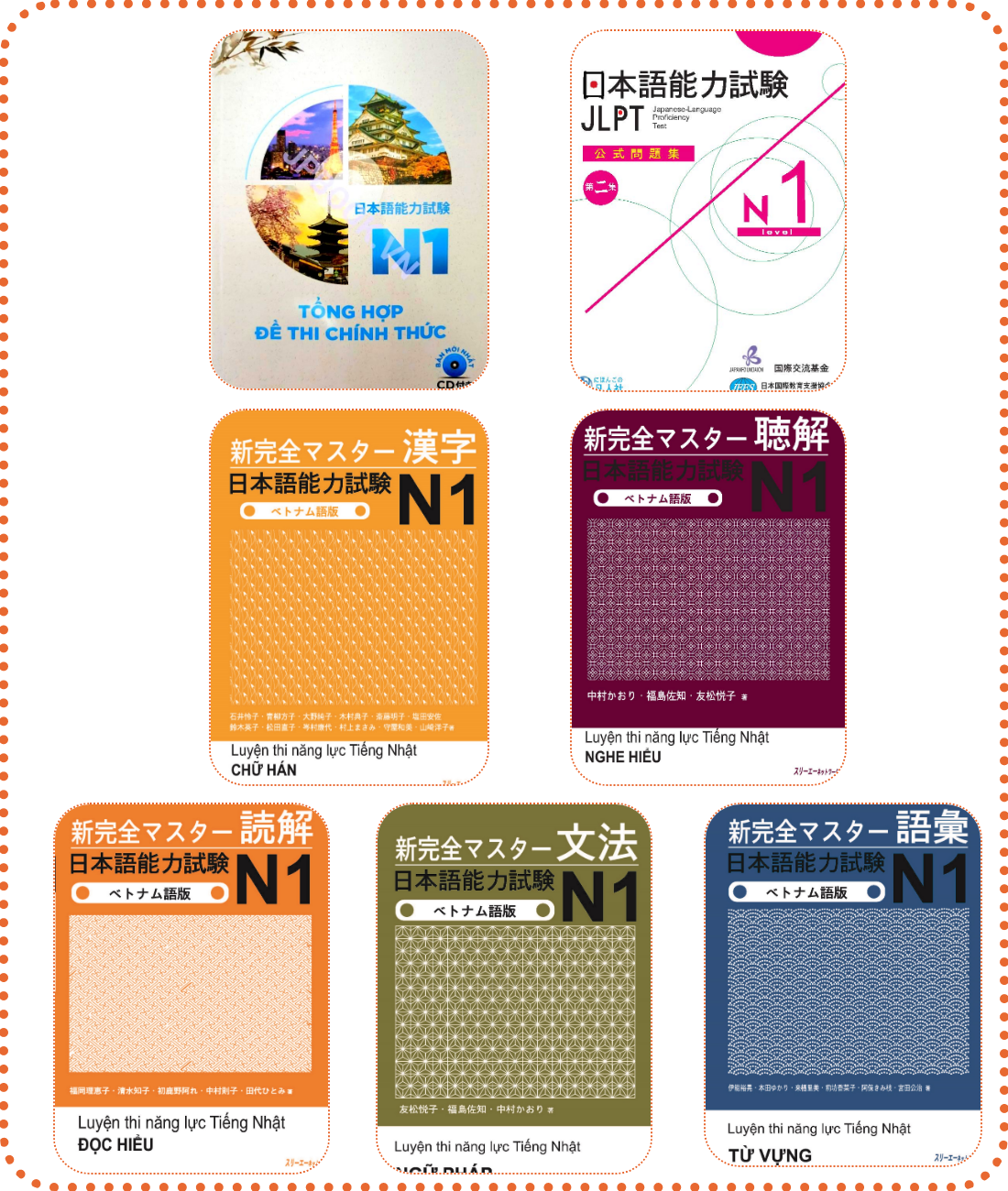 Lifestyle design[Tặng Kèm Miếng Dán Bàn Phím Tiếng Nhật] Bộ Sách Luyện Thi N1 Hiệu Quả – 7 Cuốn (5 Kỹ Năng Và Đề Thi Mẫu)