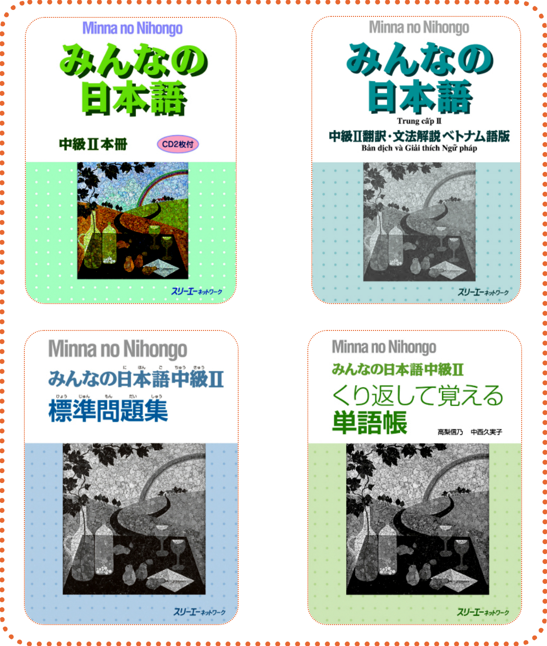 Lifestyle design[Tặng Kèm Sổ Tay Động Từ] Trọn Bộ Minna No Nihongo Trung Cấp 2 (Cấp Độ N2 – 4 Cuốn)