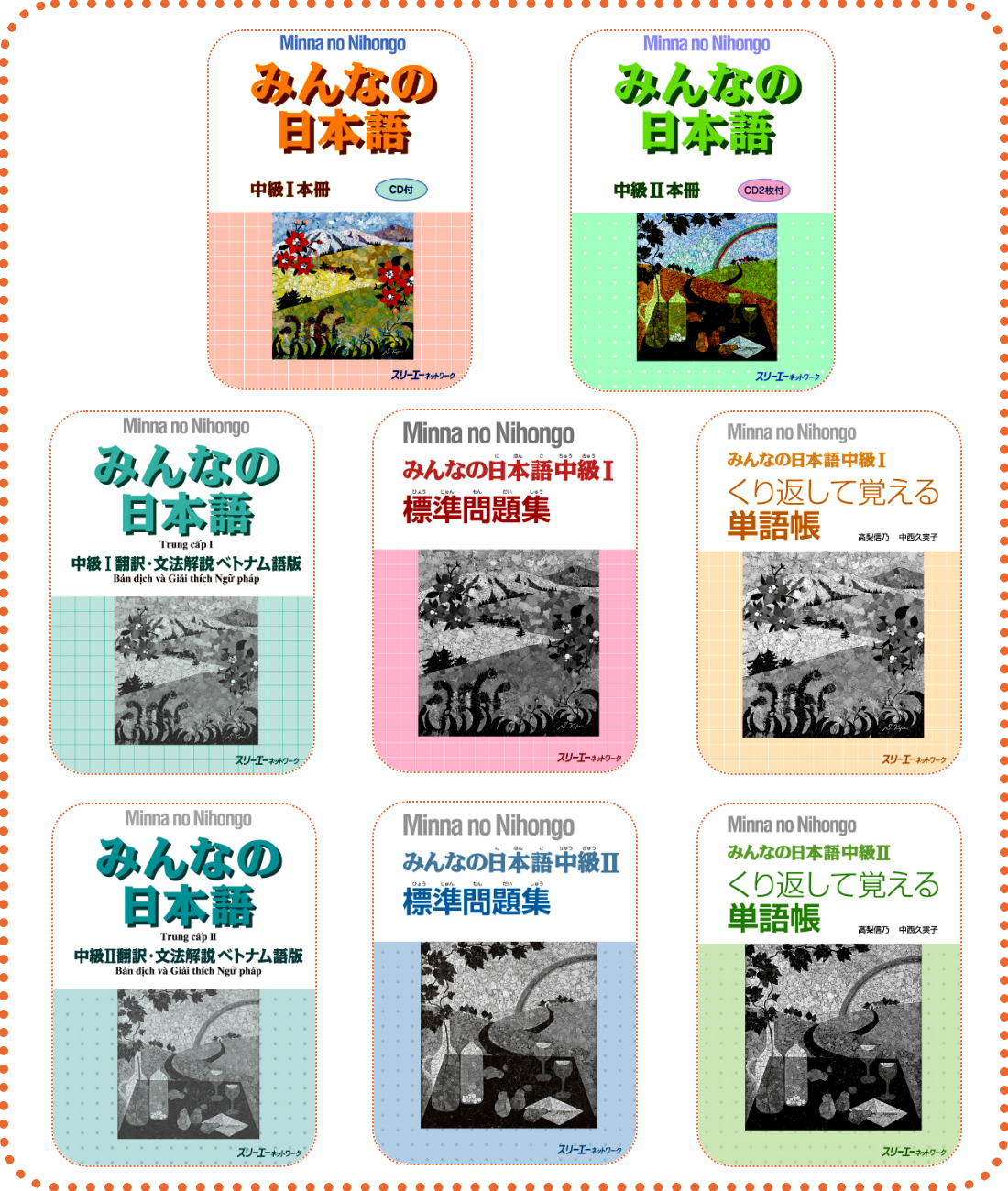 Lifestyle design[Tặng Kèm Miếng Dán Bàn Phím Tiếng Nhật] Trọn Bộ Minna No Nihongo Trung Cấp (Cấp Độ N3 và N2 – 8 Cuốn)