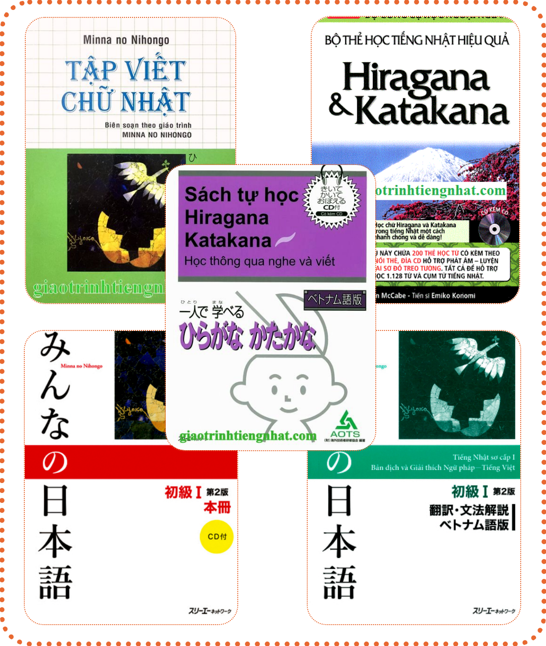 Bộ Sách Học Tiếng Nhật Cho Người Mới Bắt Đầu – Học Cấp Tốc – 5 Cuốn (Có Tiếng Việt)