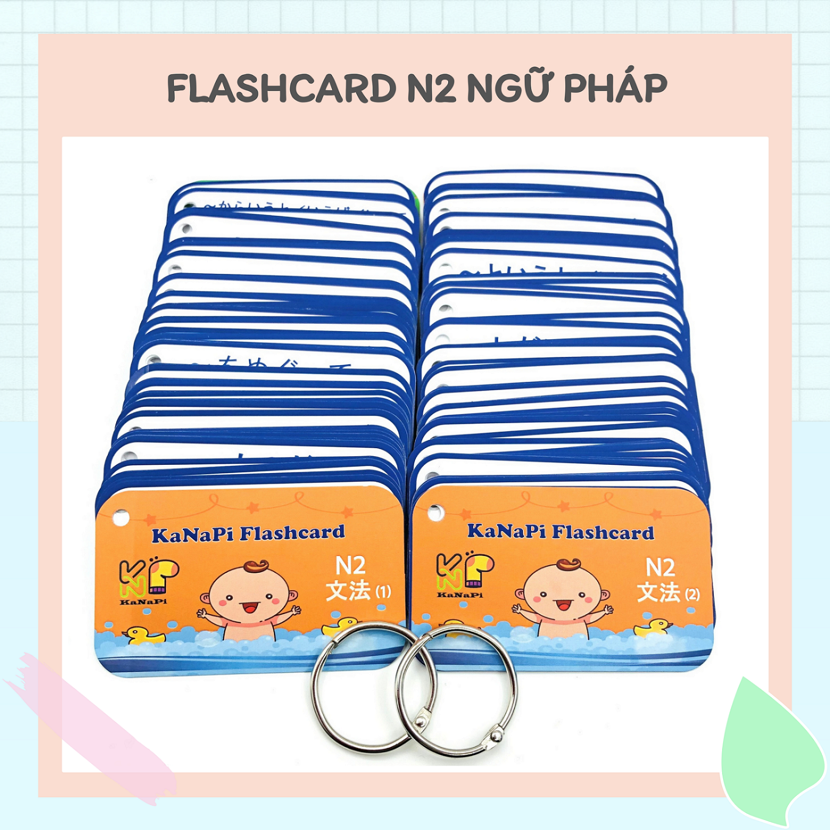 Trọn Bộ Flashcards N2 Ngữ Pháp (Thẻ Flashcard + Bộ Sổ tay ngữ pháp N2 + Sổ tay động từ + Học Online) – Kanapi Flashcard