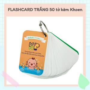 Kanapi Flashcard - Flashcard Trắng (50 tờ + khoen)