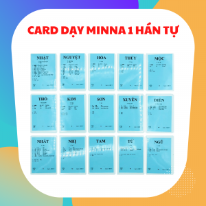 CARD DẠY MINNA NO NIHONGO SƠ CẤP 1 HÁN TỰ (GV06)