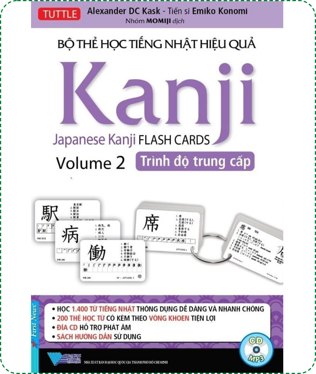 Lifestyle designBộ Thẻ Học Tiếng Nhật Hiệu Quả Hộp Flashcards Kanji Trung Cấp